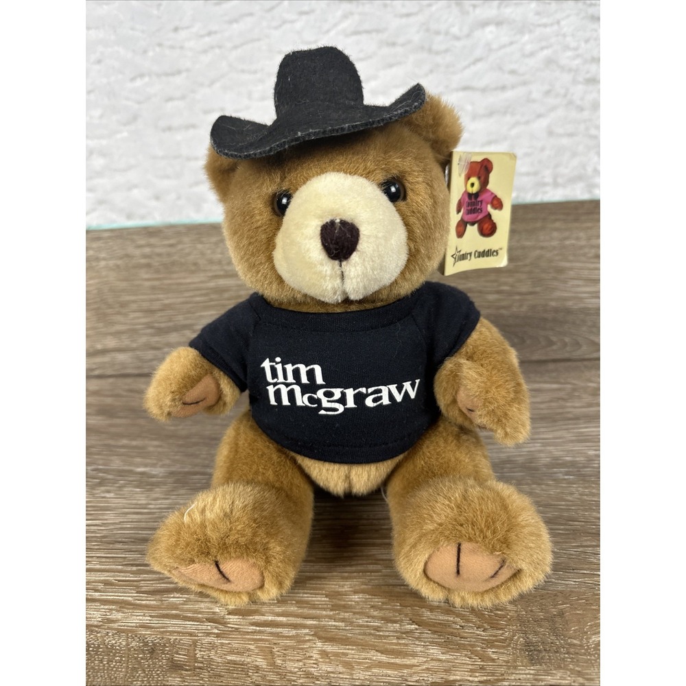 Signature Superstars 1998 Tim McGraw Country Cuddles Brown Teddy Bear Western